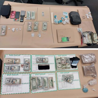 Image of narcotics seized during law enforcement operation. 